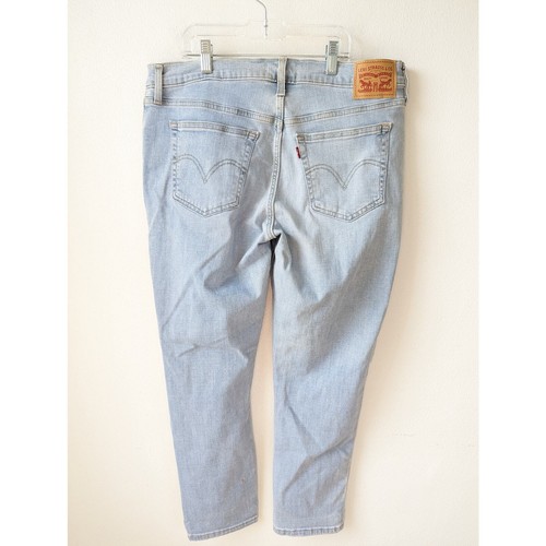 New Levi's Womens Size 31 Boyfriend Mid Rise Jeans Blue Washed Pockets Stretch - Picture 7 of 13