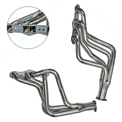 Stainless Long Tube Manifold Headers Fit Olds Cutlass Delta 65-74 350 400 455 iB - Picture 2 of 9