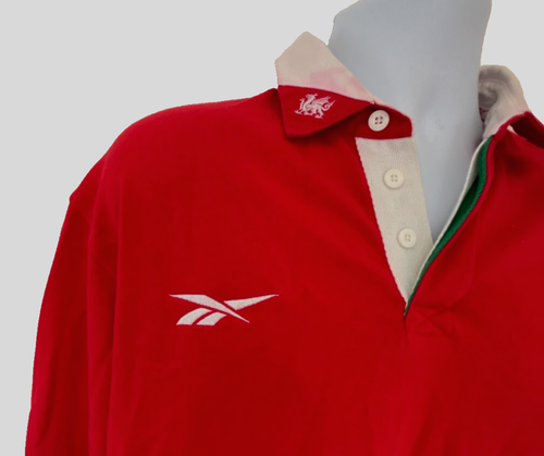 Rare Vintage WRU Union Reebok Wales Rugby Shirt 38-40 L 1998 2000 Official Merch - Picture 19 of 19