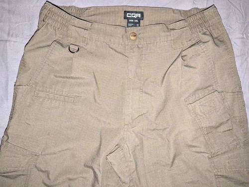CQR Pants Dark Tan Size 34 X 30 Tundra Rip Stop Tactical Work Outdoor READ!