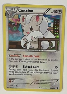 Cinccino 85/99 Holo Rare  BW Next Destinies 2012 Pokemon Card Near Mint