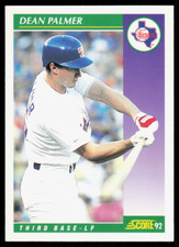 1992 Score 392 Dean Palmer Texas Rangers