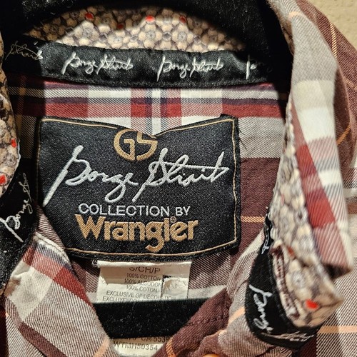 Wrangler George Strait Collection kariertes Button-Down-Hemd Größe Small - Bild 2 von 3