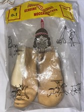 Minnehaha Moccasins for Infants S 0-1 vintage Authentic Genuine Leather New In P