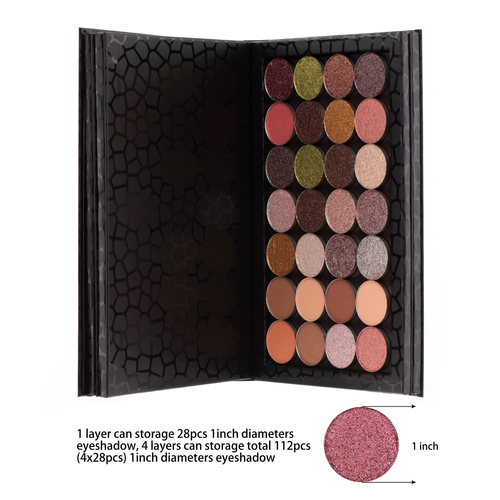 Allwon 4-Layer Book Shaped Magnetic Palette Large Empty Makeup Palette Storage B - Picture 4 of 12