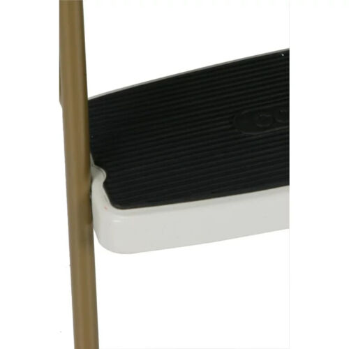 Retro Step Stool Steel Chair Flip Up Seat Gold Cream Kitchen Pantry Counter Gift - Picture 12 of 12