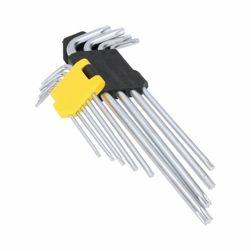 Set chiavi a brugola Torx / antimanomissione extra lunghe 9 pz T10 - T50 di BERGEN AT800 - Foto 2 di 3