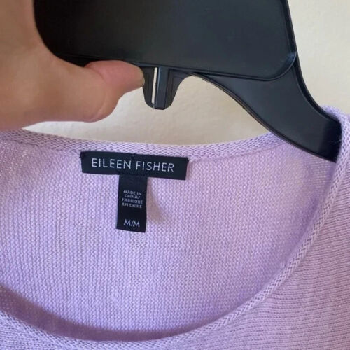 Eileen Fisher Damen Pullover Bio Baumwolle Noppenpullover Gr. M in Lavendel - Bild 2 von 6
