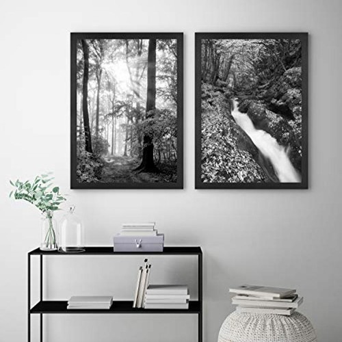 Kit da appendere a parete orizzontale verticale 18x24 in cornice poster 2 pezzi finitura venatura legno - Foto 8 di 8