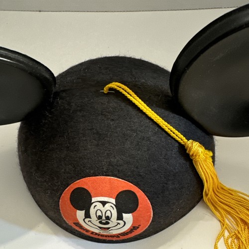 MICKEY MOUSE Ears Graduation Tassle Felt Hat Cap H4 - Picture 4 of 8