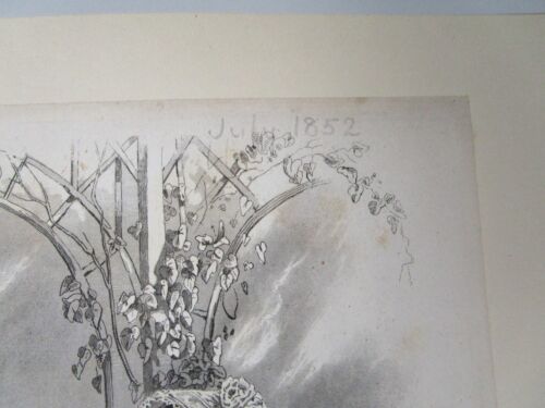 1852 Godey's Lady's Book THE BOWER Fashion Page by J. Pease Lithograph - Picture 5 of 9