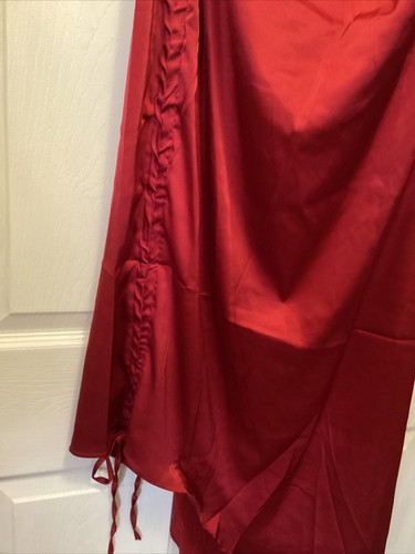 NUEVO Vestido Cami Satén Cuello Rumido Lado Fruncido Dobladillo Satén Talla 2X - Imagen 3 de 7