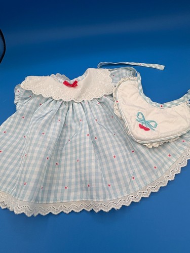 American Girl Pleasant Company Our New Baby Bitty Dress & Bib early 1990's RARE
