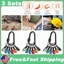 21PCS 1/4'' Hex Shank Screwdriver Bit Holder Keychain Extension Bar Bits Set