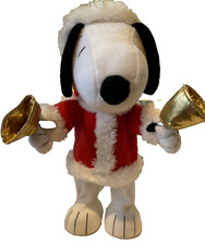 Hallmark Snoopy Santa Bell Ringer Musical Dancing Animated Motion Peanuts Plush