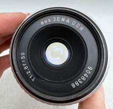 Carl Zeiss AUS Jena DDR 50mm f2.8 M42 Screw Mount Zebra Lens For SLR Cameras