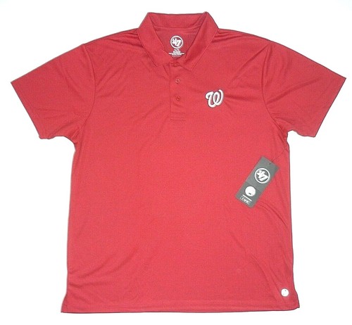 '47Marca Washington Nationals Béisbol Hombres L/G Bordado Rojo Polo, Nuevo - Imagen 2 de 9