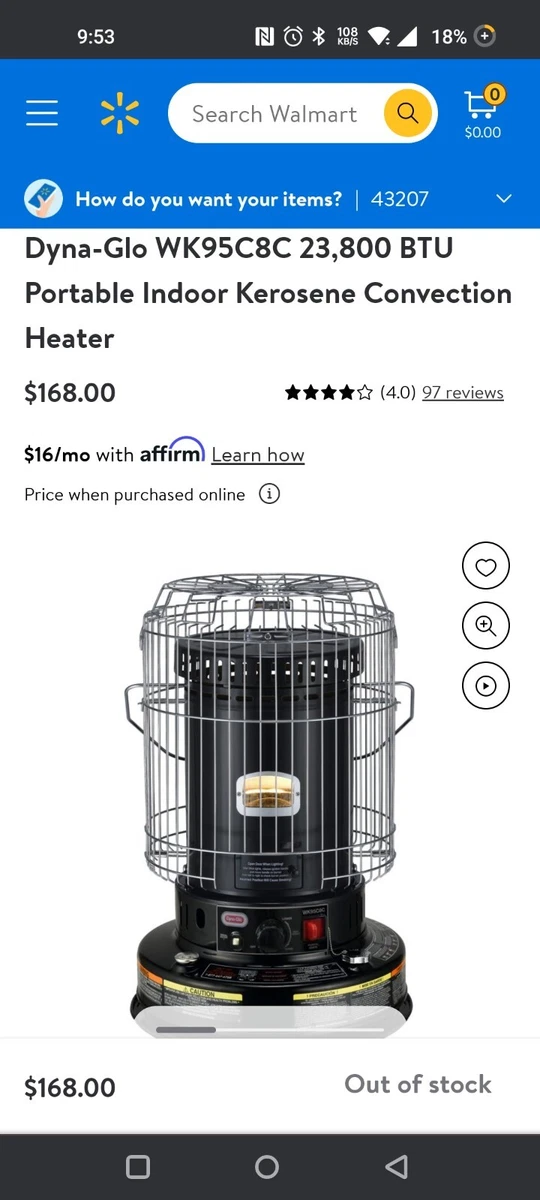 Dyna glo on sale kerosene heater reviews