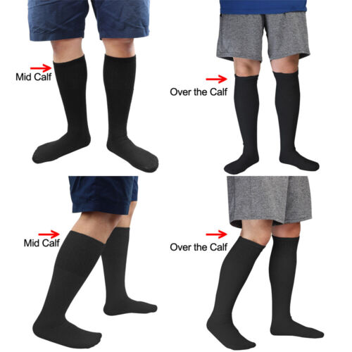 Pares de calcetines deportivos deportivos para hombre 6/18 sobre la pantorrilla 25"" o 31"" grandes y altos - Imagen 3 de 16