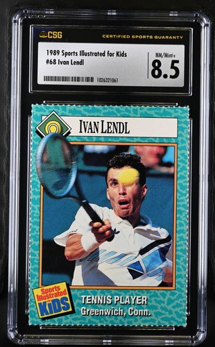 Ivan Lendl 1989 Sports Illustrated for Kids Tennis Card CSG graded 8.5 NrMt-Mt+ - Bild 1 von 2
