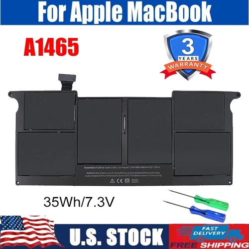 A1465 Battery For Apple MacBook A1406 Air 11" A1370 2011 2012 Early 2015 35Wh US