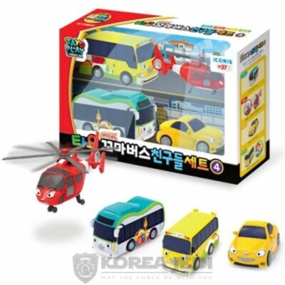 PEANUTS ミニカーセット 4台 Little Bus Tayo - Special No.4 Mini Bus 4pcs (Air, Peanut