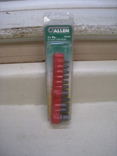 NEW Allen Tools 11pc 1/4 & 5/16 Drive Torx Bit Set P/N: 58199 Red FREE SHIPPING - Picture 1 of 6
