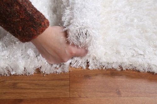 Contemporary Shaggy Solid Oriental Area Rug 5'x8' Ivory Thick Plush Hand-tufted - Picture 11 of 12