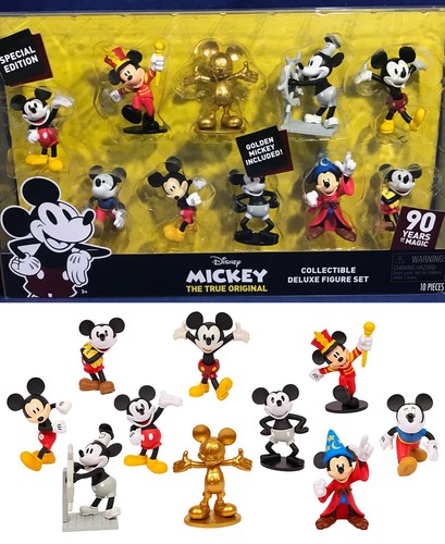 MICKEY MOUSE The True Original 90 YEARS MAGIC Collectible Deluxe 10 Figuren Set