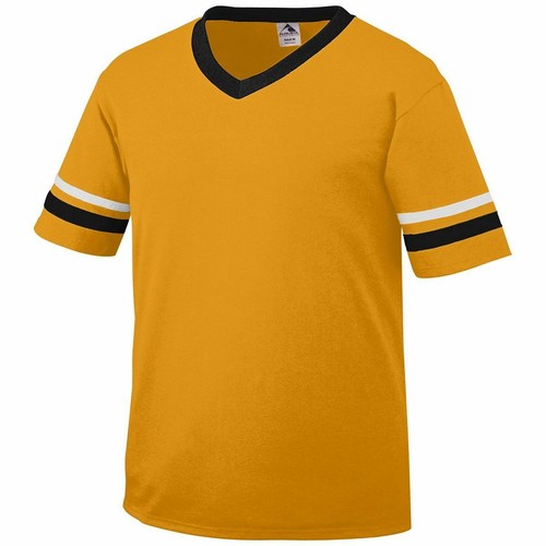 Augusta Sportswear 361 Youth 50% Poly 50% Cotton Sleeves Stripe Stylish Jersey - Picture 8 of 35