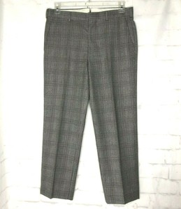 Brooks-Brothers-Fitzgerald-Mens-Gray-Flat-Front-Wool-Dress-Pants-Slacks-34x28