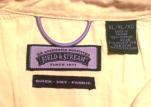 FIELD & STREAM Nylon Fisherman's Shirt Mens Size XL Quick Dry Fabric - Funny! - Picture 5 of 6