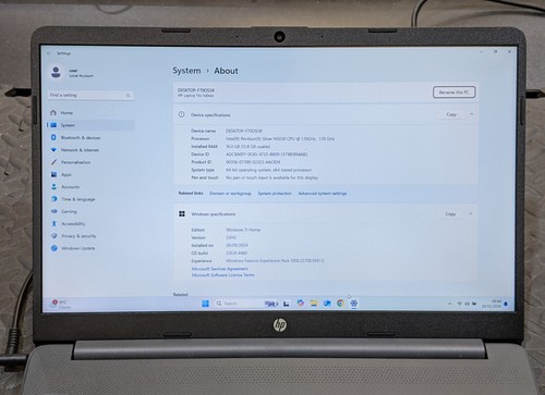 HP 15.6" 15-fq0501sa (512GB SSD, Intel Pentium Silver N5030 1.10GHz, 16GB RAM) - Picture 2 of 7
