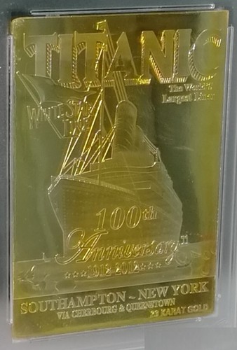 Titanic Gold Card Worlds Largest Liner Ocean Sea Ship Iconic Unusual New York UK - Foto 7 di 19