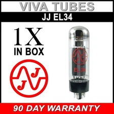 Brand New In Box JJ EL34 6CA7 Fully Tested Guaranteed Vacuum Tube