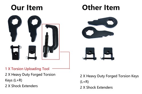 Lift Keys 1"-3" Torsion Bars Key Unloading Tool with Shock Extenders Brackets US - Picture 2 of 9