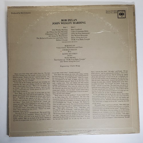 Bob Dylan - John Wesley Harding Vinyl 1968 CS 9604 Stereo 2-Eye - Picture 4 of 5