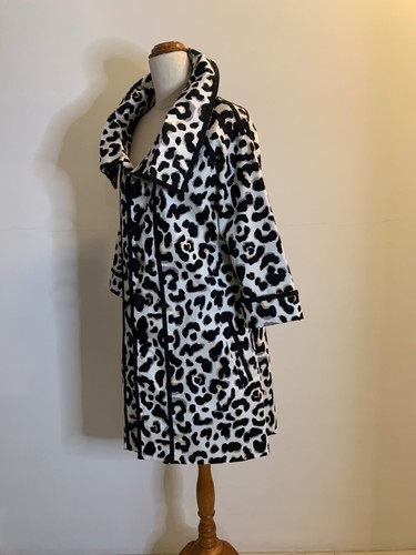 JV Selection Animal Print long jacket NWT pockets (Missing belt) Size 12 - Picture 3 of 12
