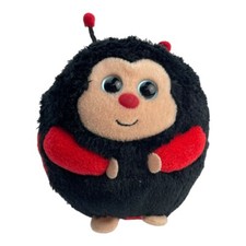Ty Beanie Balls Dots The Lady Bug Round Plush Stuffed Animal Bug Red Black 5"