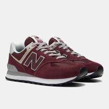 New Balance Womens 574 Core Lifestyle Maroon White Gray WL574EVM 6 - 10.5 US