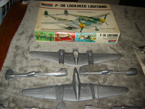 Monogram Model Kit #6848 P-38 Lockheed Lightning Ex Cond Vintage 1973 Kit - Bild 6 von 20