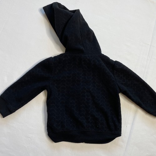 Faded Glory Black Fleece Zip Up Hoodie size 12 Months - Picture 5 of 5