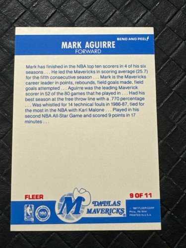 Tarjetas coleccionables de baloncesto Fleer NBA 1987-88 completa tu conjunto tú eliges Jordan - Imagen 275 de 279