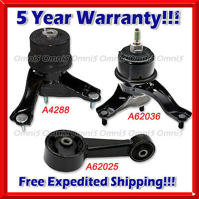 Hydraulic Motor Mounts & Auto Trans Mount Set 3PCS for 07-12 Toyota Avalon 3.5L Hydraulic Motor Mounts & Auto Trans Mount Set 3PCS for 07-12 Toyota Avalon 3.5L