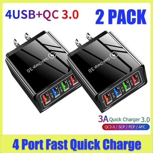 1-4Pack 4 Port Fast Quick Charge USB Hub Wall Charger Power Adapter US Plug - Picture 14 of 16