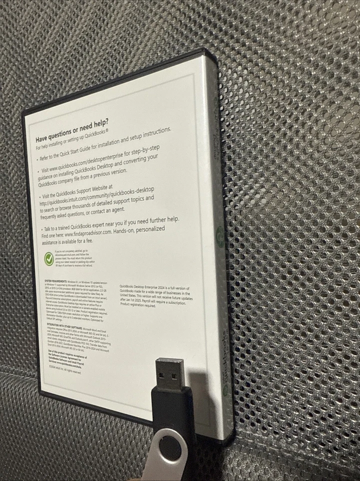 DVD/USB completo INTUIT QUICKBOOKS Desktop Enterprise 2024 para Windows Foto 3 de 3