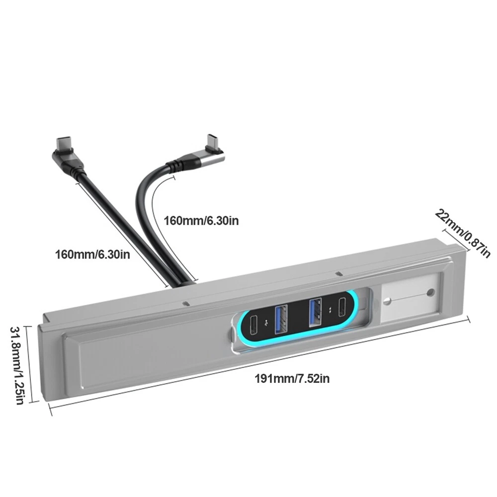 Tesla Model 3 Y USB Hub Fast Charge Cable Adapter Docking Station Center Console