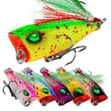 4cm/3.5g Floating Popper Lure Fishing Topwater Bass Plastic Hard Bait Saltwater
