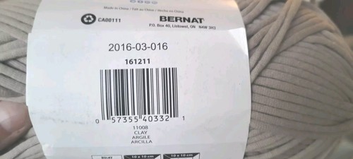 1 Skein Bernat Maker Home Dec Yarn Lot-Size 5-Color: Clay-8.8 Ozs.-317 Yards-NEW - Picture 5 of 7