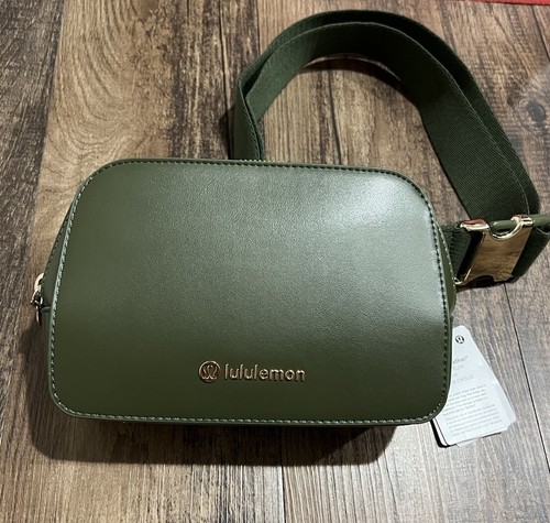 NWT Lululemon Everywhere Belt Bag *Cactus Leather BARG/GOLD Green Gold $98